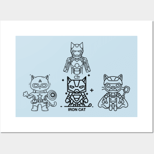 Cats avengers - funny cats memes Posters and Art